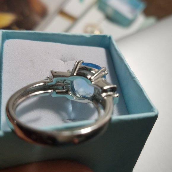 Sterling NV Topaz Ring November Birthstone - Picture 13 of 13